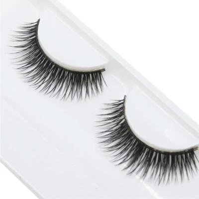 3D Mink False Eyelashes Wispy Cross Long Thick Soft Long Fake Eye Lashes; - Image 1 of 4
