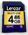 Carte Memoire Lexar 4 Gb SDHC Card pour console Nintendo 3DS 2DS DSi Wii
