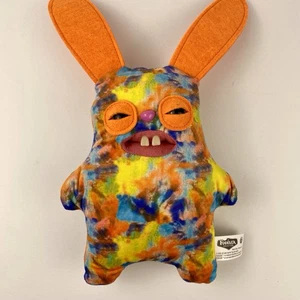 Fuggler Laboratory Misfits 9 Inch Plush Rabid Rabbit Orange Tie Dye Ugly Doll - Imagen 1 de 8