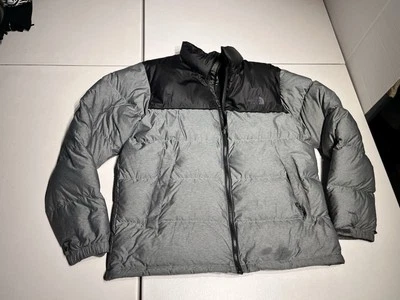 The North Face Jacket Men's Large Nuptse 700 Down Puffer Coat Gray Winter Casual - Image 1 of 4