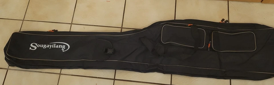 Estojo organizador de vara de pesca Sougayilang 3 camadas saco de armazenamento vara de pesca 63" - Imagem 1 de 3