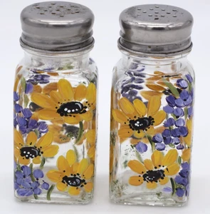 Glass Painted Salt and Pepper Shakers - Picture 1 of 6