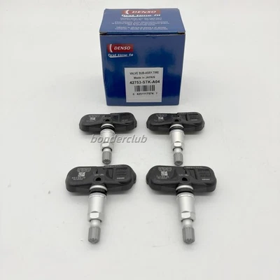 4X DENSO Tire Pressure Sensor TPMS For Honda Pilot Alloy Acura TSX 42753-STK-A04 - Image 1 of 4