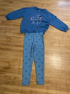 NWT Girl 10 Unicorn Outfit 2 Piece Blue Long Sleeve - Picture 1 of 8