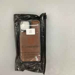 Case Me: cuero negro y marrón con billetera adjunta para iPhone 15 NUEVO - Imagen 1 de 6