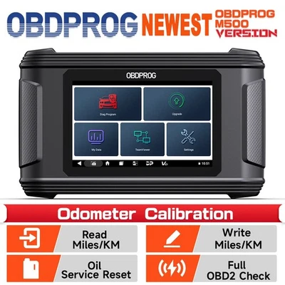OBDPROG M500 Mileage Odometer Correction Diagnostic Oil Reset Tool Code Reader - Image 1 of 4