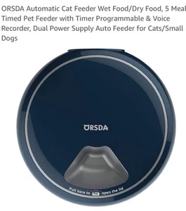 NUOVO Orsda 5 Pasti Alimentatore Automatico per Gatti, Cani PET con Controllo Vocale Nuovo - Foto 1 di 12