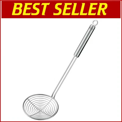 Premium Wire Kitchen Skimmer Ladle with Comfortable Handle - 7.08" Long - Image 1 of 3