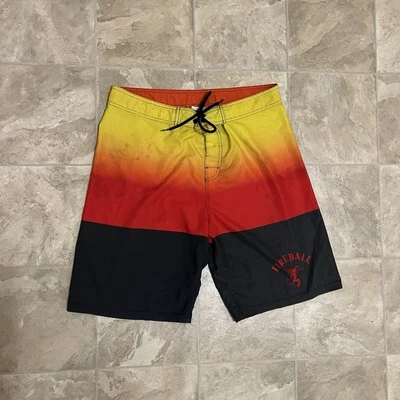 Bañador Fireball Board Shorts Para Hombre XL Rojo Negro Amarillo Foto 1 de 4