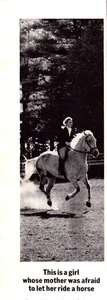 Tampax Tampons Unafraid Girl Rides a Horse Freedom Vintage Print Ad 1966 - Picture 1 of 4