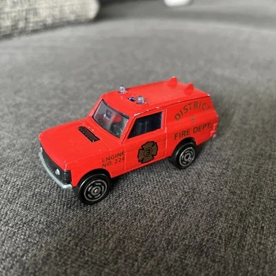Camión modelo Majorette Range Rover Fire Dept 246 1/60 vintage rojo diecast Foto 1 de 4