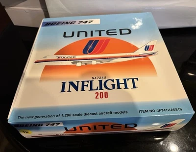 United Boeing 747-100 N4724U INFLIGHT 200 metal fundido 1:200 - Imagem 1 de 4