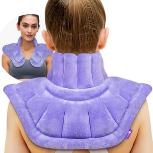 Mikrowellen-Heizkissen für Nacken und Schultern, gewichtete mikrowellengeeignete Verpackung, lila - Bild 1 von 7