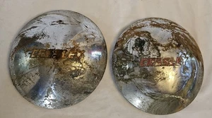 Set Of 2 Original 1947 Crosley Hubcap - Chrome - For 12" Wheel - Picture 1 of 5
