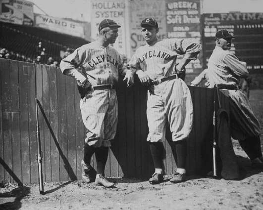 Cleveland Indians 1917 TRIS SPEAKER & JOE WOOD foto vintage 8x10 impresión brillante Foto 1 de 1