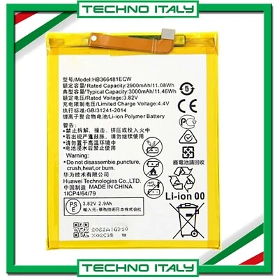 BATTERIA HUAWEI HB366481ECW PER P9 / P9 P10 P20 LITE 3000mah SOST. ORIGINALE