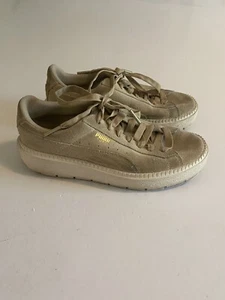 Puma Suede Platform Womens 8 US Tan Suede Platform Sneakers - Picture 1 of 11