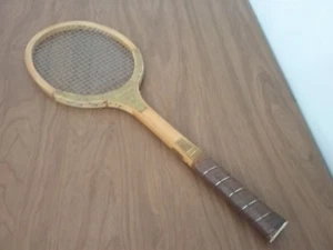 Vintage Wood Tennis Racket MacGregor Medallion 4 1/2" Med. Grip - Picture 1 of 6