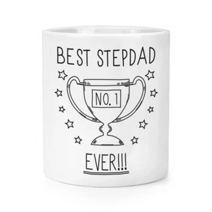 Best Stepdad Ever No.1 Trophy Makeup Brush Pencil Pot - Funny Fathers Day - Bild 1 von 1