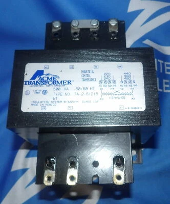 Transformador de control Acme TA-2-81215 500VA 50/60HZ Clase 130 + 1 año de garantía Foto 1 de 4