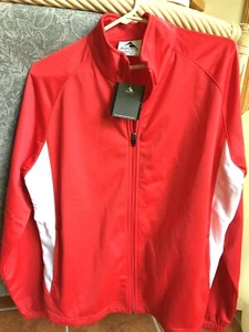 Women's Augusta Sportswear Red/White Polyester Zip Front Jacket New W/Tags,Sz.XL - Picture 1 of 8