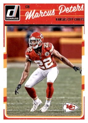 2016 Donruss Marcus Peters NFL Base Card PWE Set Break Chiefs #150 - Image 1 of 2
