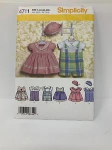 (CO) Simplicity 4711 Baby Pattern Dresses Rompers Sailor Suits Hats sizes XXS -L - Picture 1 of 3