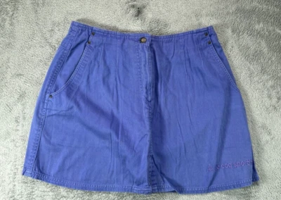 Womens Skirts 10 Tennis Mini Vintage 80s le coq sportif Golf Blue Pockets Twill - Image 1 of 4