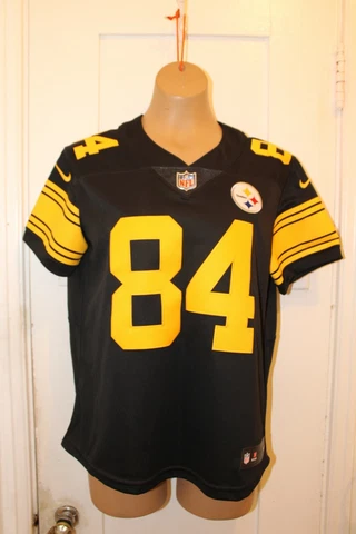 NIKE Pittsburgh Steelers Antonio Brown #84 Black Color Rush Limited Jersey Wom M Cover