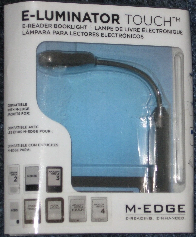 M-Edge E-Luminator Touch E-Reader Booklight for Amazon Kindle Kobo Nook NEW MIB - Image 1 of 1