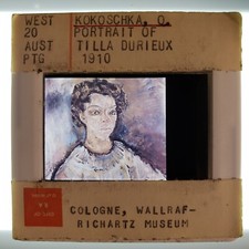 Oskar Kokoschka Portrait of Tilla Durieux 1910 Art 35mm Glass Slide