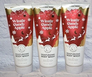 3 BATH & BODY WORKS WINTER CANDY APPLE FEUCHTIGKEITSSPENDENDE KÖRPERWASCHSEIFE SHEABUTTER - Bild 1 von 6