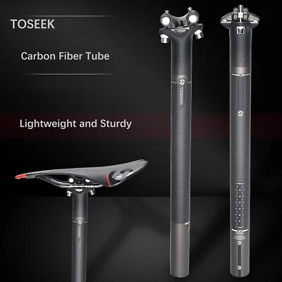 Carbon Fibre Seatpost 3K Matte Bike Bicycle Seat Post Tube 27.2/30.8/31.6mm - image 1 of 4