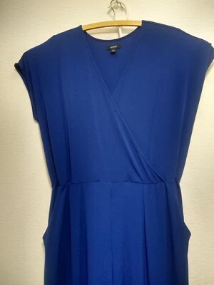 Alfani ~ широкие ноги комбинезон женский размер LG - синий v-образным вырезом w карманы винтажный  - Изображение 1 из 4