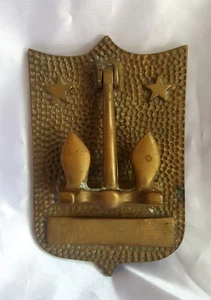 ANTIKER SCHWERER BRONZE MARITIM NAUTISCH MARINEANKER ARCHITEKTONISCHER TÜRKLOPFER - Bild 1 von 3
