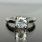14K Diamond Solitaire Wedding Engagement White Gold Ring Band Size 525 Ctw 066