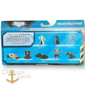 DC The Dark Knight Rises Scarecrow Bane Catwoman Batman 3 Cars Collectible 8 Pk - Picture 1 of 9