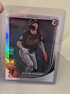 2025 Bowman Jackson Holliday Baltimore Orioles Retro Logo Foil SP - Picture 1 of 3