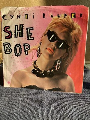 Cyndi Lauper She Bop / Witness 45 RPM 7" Vinyl Record With Sleeve - free ship - Image 1 of 4