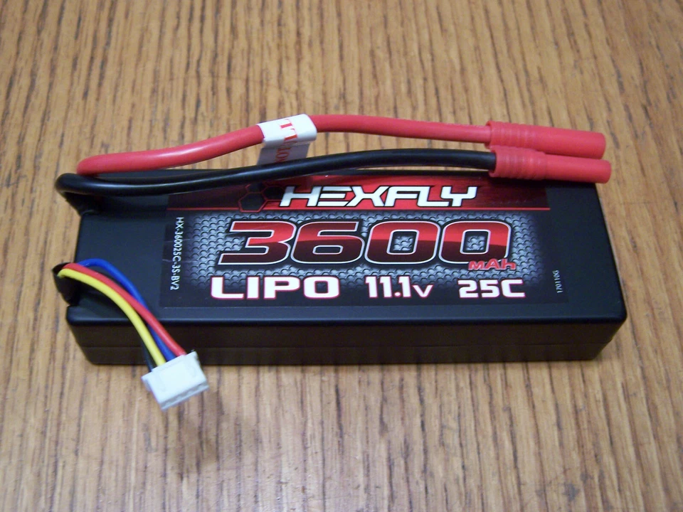 Redcat Racing Hexfly 3S 11.1V LiPo 3600mah 25C Battery HX-360025C-3S-BV2 3600 - Image 1 of 3