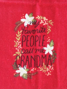 "Grandma" Christmas / Winter Hand Towel - Picture 1 of 3