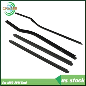 Window Outer Belt Molding F81Z-2521452-AA NEW 4Pcs Fit For 99-14 Ford Super Duty - Picture 1 of 10