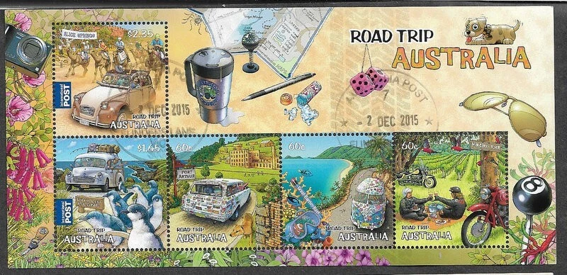 AUSTRALIA VIAJE POR CARRETERA DIBUJOS ANIMADOS TRANSPORTE FINO USADO CTO MIN HOJA 2012 Foto 1 de 1