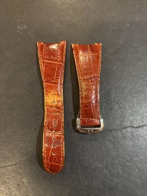 欧米茄复古红色皮革表带带原装欧米茄扣 — 第 1/4 张图片