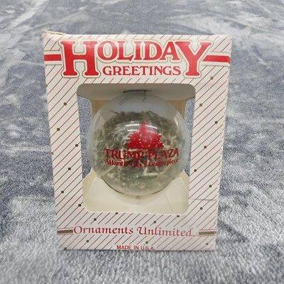 Centro de mesa Trump Plaza Atlantic City dinero triturado adornos de Navidad EE. UU. Foto 1 de 4