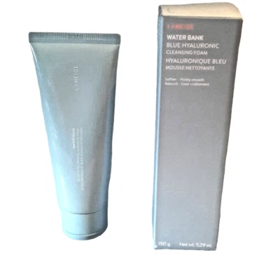 Banco de agua de espuma limpiadora Laneige azul hialurónico 5,29 oz tamaño completo nuevo en caja sellado Foto 1 de 4