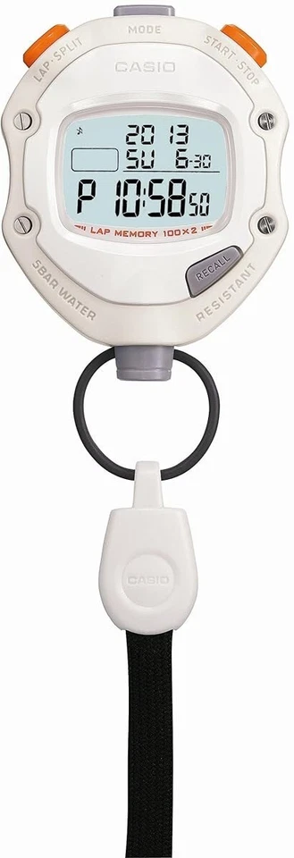 Cronómetro deportivo Casio HS-70W-8JH blanco impermeable HS-70W de Japón* Foto 1 de 1