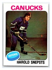 1975-76 O-PEE-CHEE HAROLD SNEPSTS VINTAGE NHL HOCKEY ROOKIE RC CARD # 396 Rare