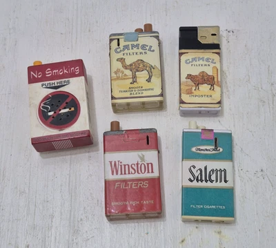 Lote de encendedores e imanes publicitarios vintage coleccionables Winston/Salem/Camel Foto 1 de 4