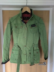 Ladies BARBOUR International Vintage Jacket, Size 10, Green, Good Condition - Picture 1 of 8